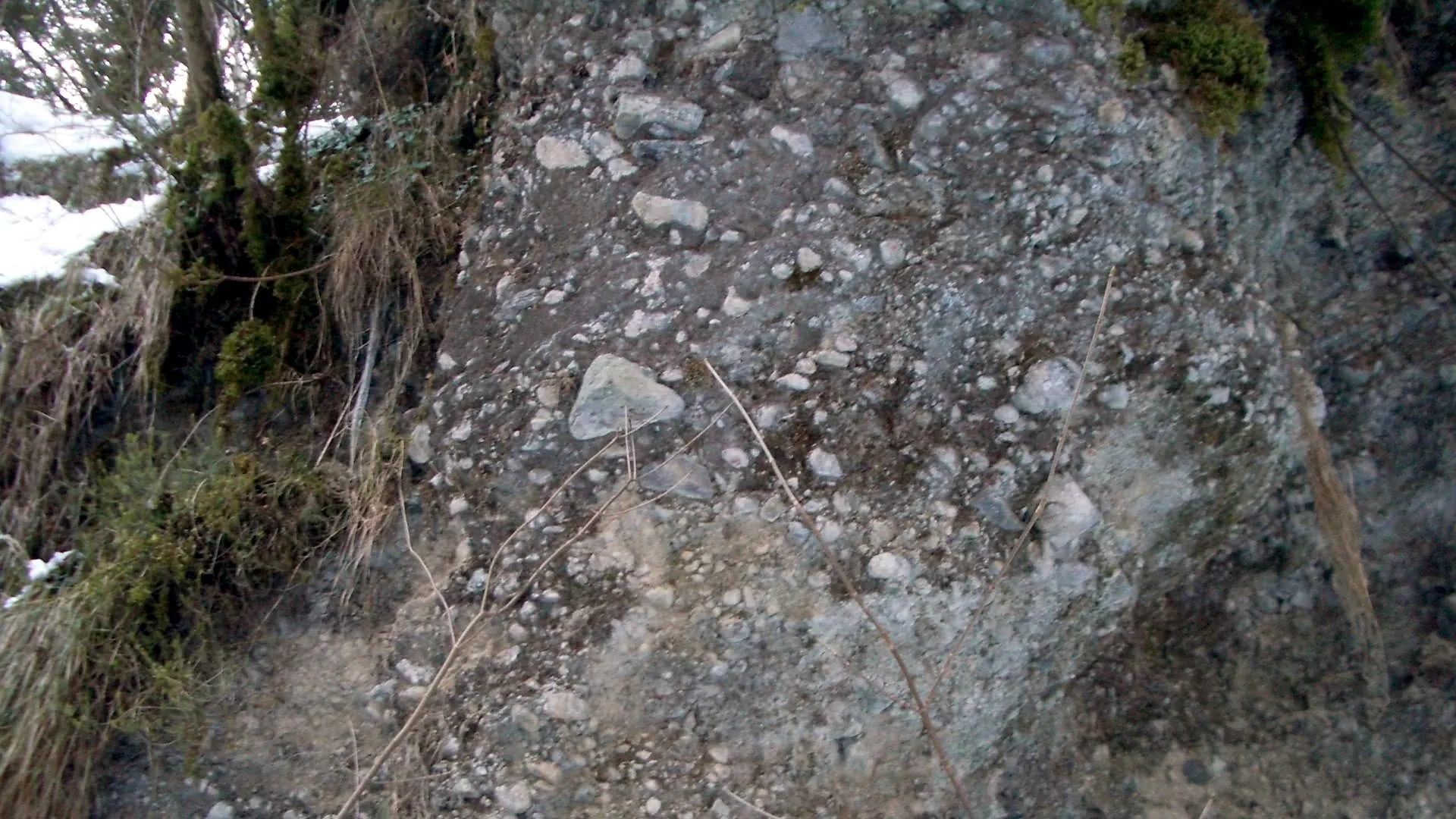 Affioramento roccioso su versante